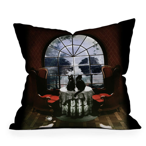 Ali Gulec Room Skull Outdoor Throw Pillow