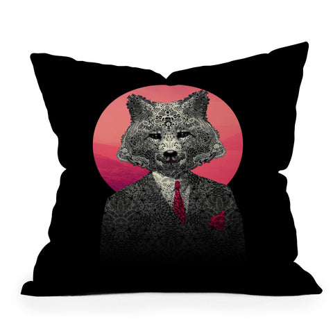 Ali Gulec Very Important Fox Outdoor Throw Pillow