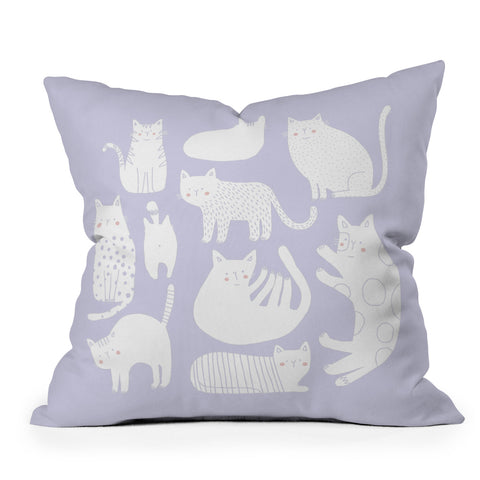 Alice Rebecca Potter Purrfect Day Outdoor Throw Pillow