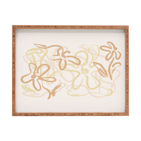 Alilscribble Another Flower Design Rectangular Tray