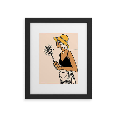 Alilscribble Flower Girl Framed Art Print