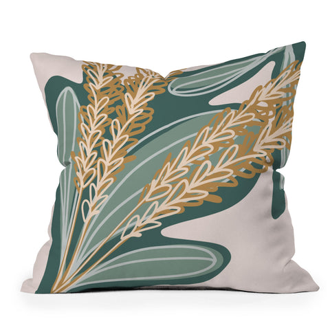 Alilscribble Leaves and things Outdoor Throw Pillow