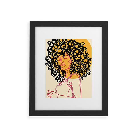 Alilscribble Sun Girl Framed Art Print