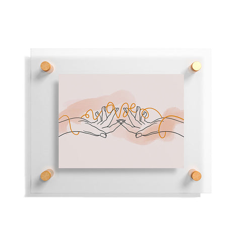 Alilscribble With Love Floating Acrylic Print