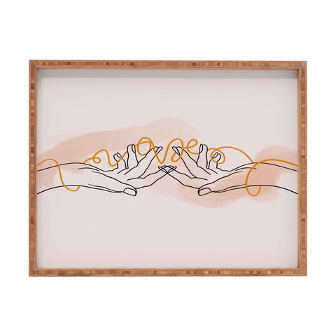 Alilscribble With Love Rectangular Tray