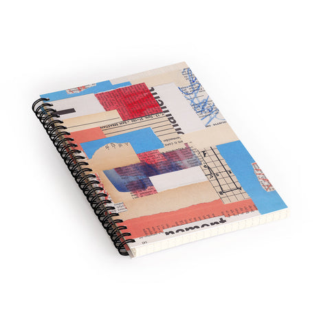 Alisa Galitsyna Abstract Mixed Media Collage 2 Spiral Notebook
