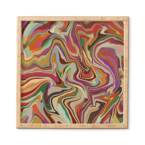 Alisa Galitsyna Colorful Liquid Swirl Framed Wall Art
