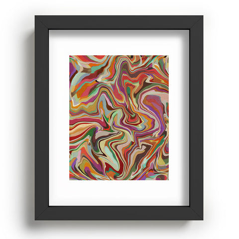 Alisa Galitsyna Colorful Liquid Swirl Recessed Framing Rectangle