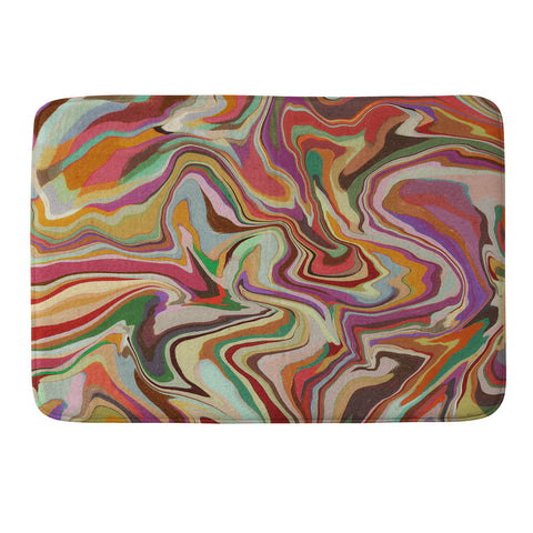 Alisa Galitsyna Colorful Liquid Swirl Memory Foam Bath Mat
