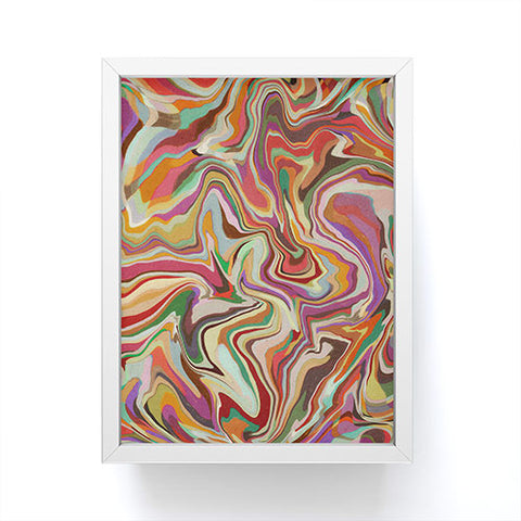 Alisa Galitsyna Colorful Liquid Swirl Framed Mini Art Print
