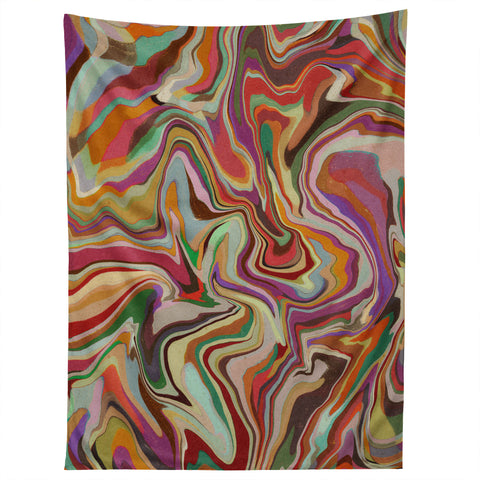 Alisa Galitsyna Colorful Liquid Swirl Tapestry