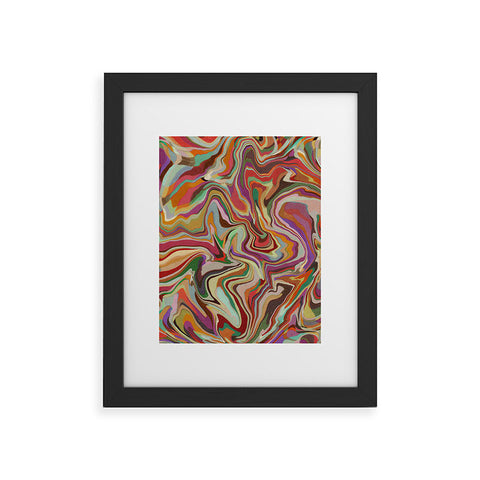 Alisa Galitsyna Colorful Liquid Swirl Framed Art Print
