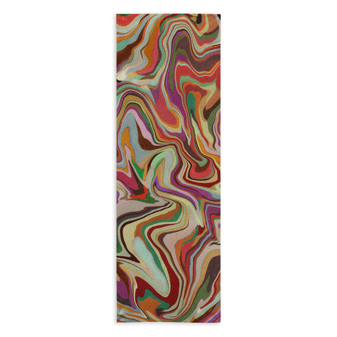 Alisa Galitsyna Colorful Liquid Swirl Yoga Towel