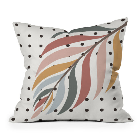 Alisa Galitsyna Colorful Palm Branch Outdoor Throw Pillow