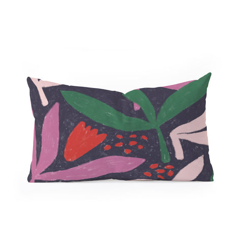Alisa Galitsyna Hand Drawn Florals 2 Oblong Throw Pillow