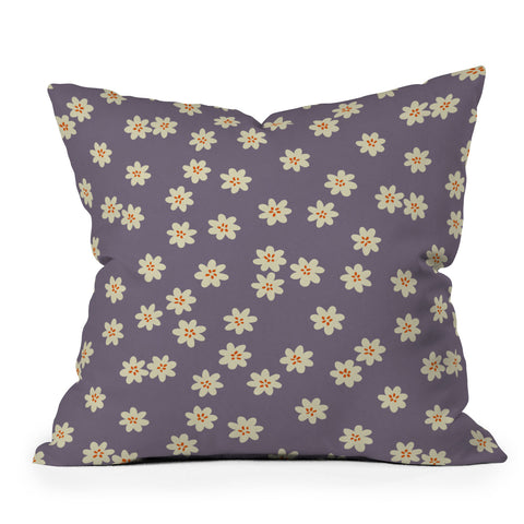 Alisa Galitsyna Lavender Tiny Flowers Outdoor Throw Pillow