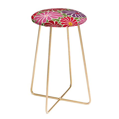 Alisa Galitsyna Lazy Florals 3 Counter Stool