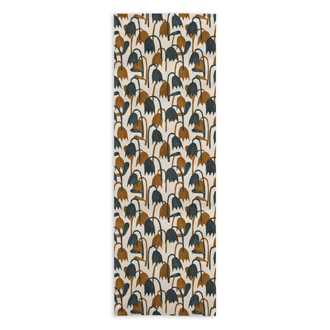 Alisa Galitsyna Linocut Tulip Pattern 1 Yoga Towel