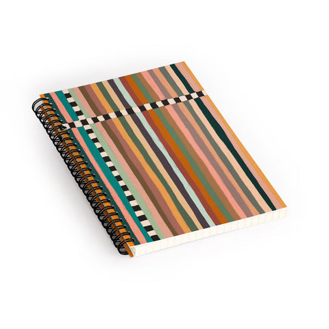 Alisa Galitsyna Mix of Stripes 9 Spiral Notebook