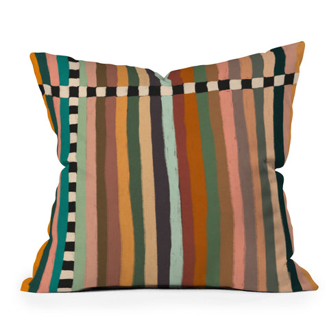 Alisa Galitsyna Mix of Stripes 9 Throw Pillow