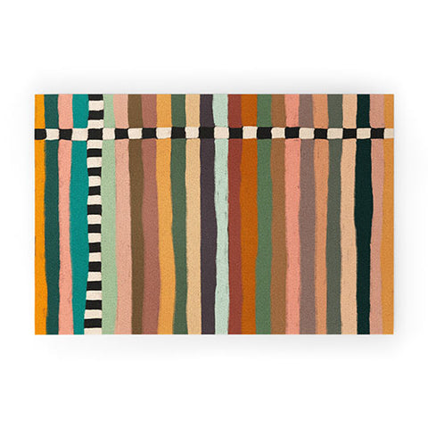 Alisa Galitsyna Mix of Stripes 9 Welcome Mat