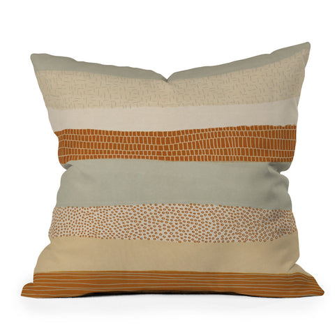 Alisa Galitsyna Neutral Abstract Pattern 5 Outdoor Throw Pillow