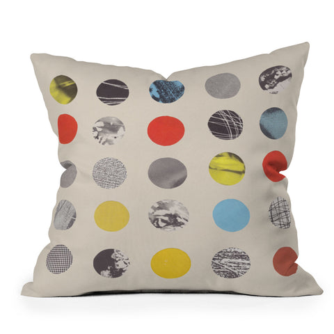 Alisa Galitsyna Paper Pattern Circles Outdoor Throw Pillow