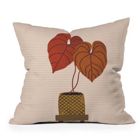 Alisa Galitsyna Patterned Alocasia 1 Outdoor Throw Pillow