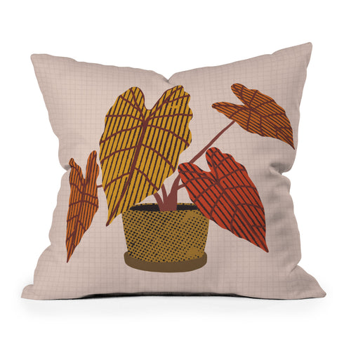 Alisa Galitsyna Patterned Alocasia 2 Outdoor Throw Pillow
