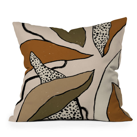 Alisa Galitsyna Patterned Tropical Leaves Outdoor Throw Pillow