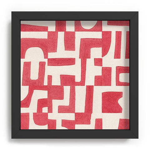 Alisa Galitsyna Red Puzzle Recessed Framing Square