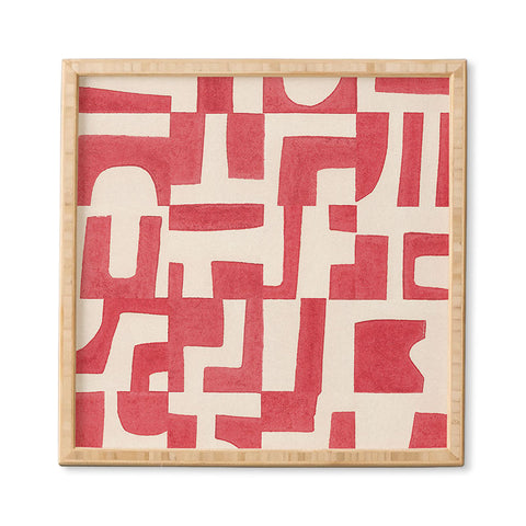 Alisa Galitsyna Red Puzzle Framed Wall Art