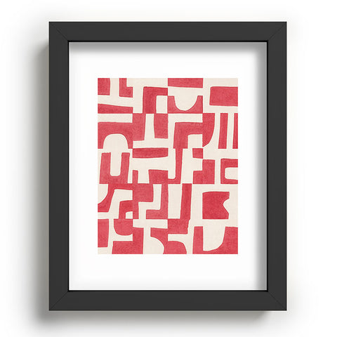 Alisa Galitsyna Red Puzzle Recessed Framing Rectangle