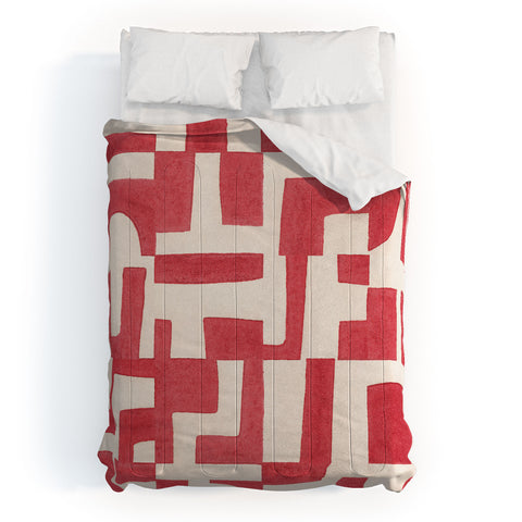 Alisa Galitsyna Red Puzzle Comforter