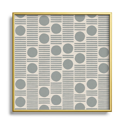 Alisa Galitsyna Simple Pattern 2 Square Metal Framed Art Print