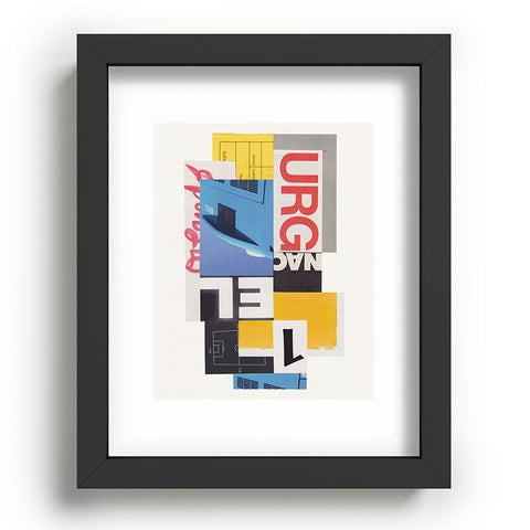 Alisa Galitsyna Typography Shapes Paper Collage Recessed Framing Rectangle