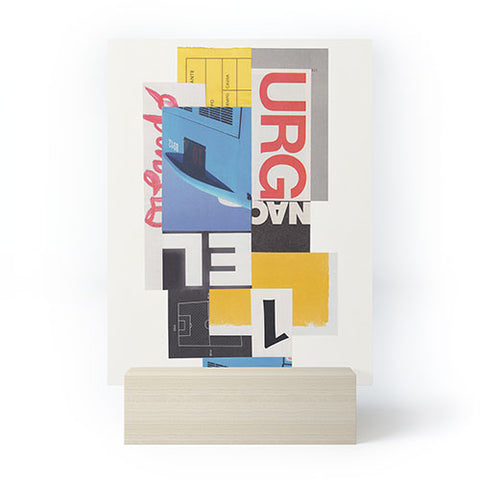 Alisa Galitsyna Typography Shapes Paper Collage Mini Art Print