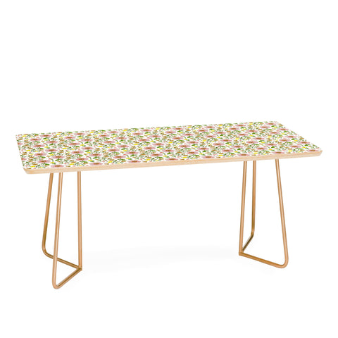 alison janssen Summer Floral pink yellow Coffee Table