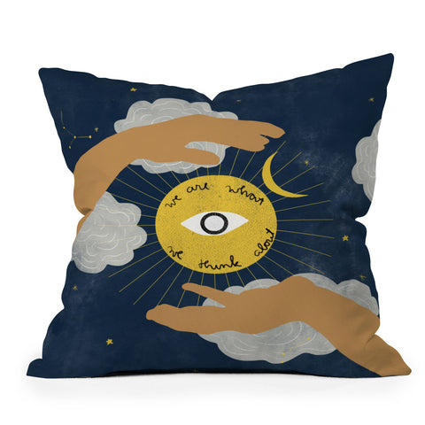 Alja Horvat We Are What We Think About Outdoor Throw Pillow