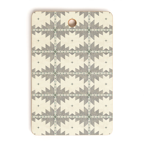 Allie Falcon Southwestern Trippy Tile Cutting Board Rectangle
