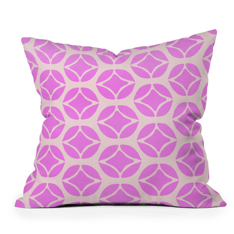 Allyson Johnson Bohemian Mod Purple Outdoor Throw Pillow