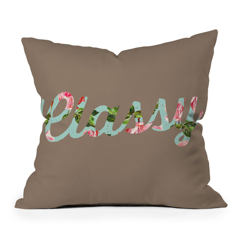 Allyson Johnson Floral Classy Outdoor Throw Pillow