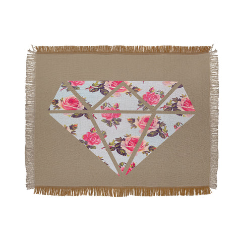 Allyson Johnson Floral Diamond Throw Blanket
