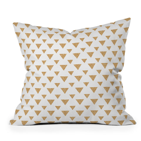 Allyson Johnson Glitter Triangles Outdoor Throw Pillow