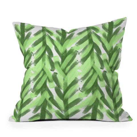 Allyson Johnson Greenery Forest Outdoor Throw Pillow