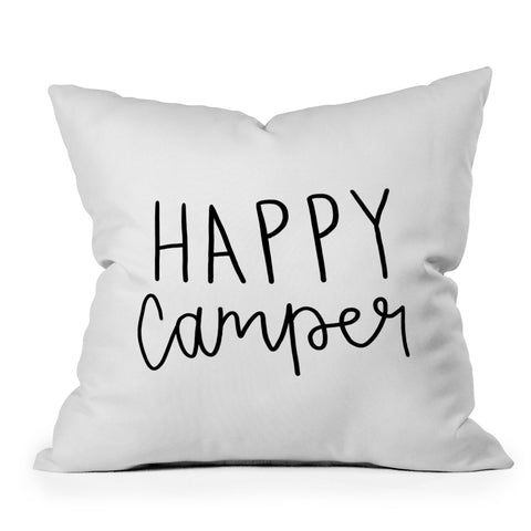 Allyson Johnson Happy Camper Outdoor Throw Pillow