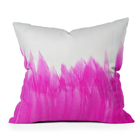 Allyson Johnson Pink Brushed Outdoor Throw Pillow