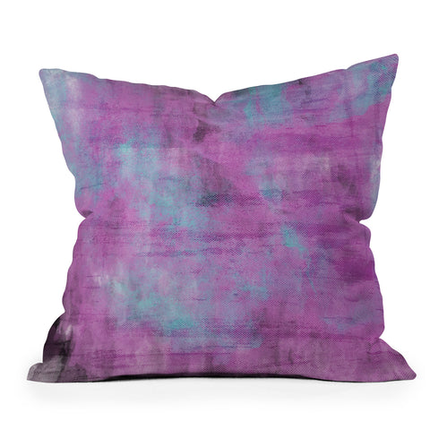 Allyson Johnson Purple Paint Outdoor Throw Pillow