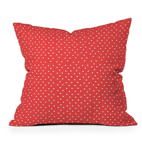 Allyson Johnson Red Dots Outdoor Throw Pillow