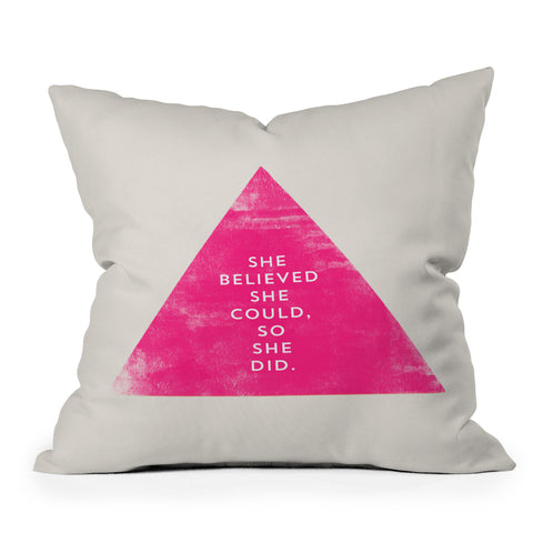 Allyson Johnson She Believed She Could Outdoor Throw Pillow